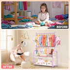 Kids Clothing Rack 2 Tier Baby Closet Toddler Dress up Racks - Image 6
