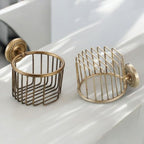 Vintage Bronze Wall Mounted Toilet Paper Holder – Antique Brass Bathroom Accessories Tissue Dispenser with Stable Metal Stand, Wire Basket Storage Rack - for Roll with Diameter <5inch Only - Image 4