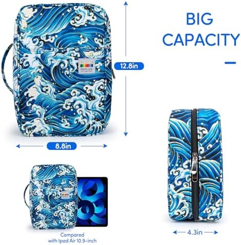YOUSHARES 300 Slots Color Pencil Case - Pen Case Organizer with Handy Wrap & Zipper, Multilayer Holder for Prismacolor Colored Pencils & Gel Pen (Waves) - Image 4