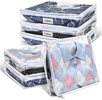 Hoolerry 6 Pcs Clear Plastic Clothes Storage Bags, 15.7 x 13.7 x 3.9 Inch by Hoolerry