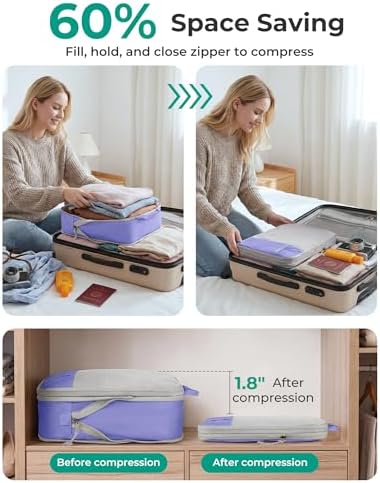 BAGSMART Compression Packing Cubes for Travel Essentials - Image 4