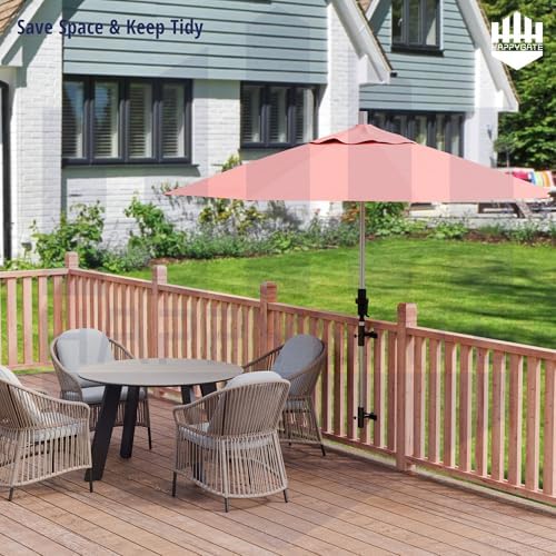 Fixed Clip Patio Umbrella Holder for Deck Railing Umbrella Base - Image 7