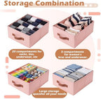Windyun 4 in 1 Stackable Dorm Under Bed Storage Drawers, Pink - Image 3