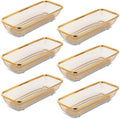 Buyer Star Stainless Steel Cutlery Drawer Organizer Pack of 6, Gold Mesh Storage Baskets with 4 Triangle Racks, Stackable Utensil Holder for Holding Flatware Kitchen Utensil by BuyerStar