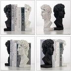 Lukitas David Decorative Bookends, Half-and-Half Book Ends, B&W‌ 9.5'' - Image 2