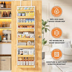 8 Tier Pantry Door Organizer Storage Spice Rack Adjustable Basket 73.35"H - Image 5