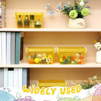 Wenqik 6 Pack Colorful Plastic Storage Bins with Lids, Yellow - Image 5