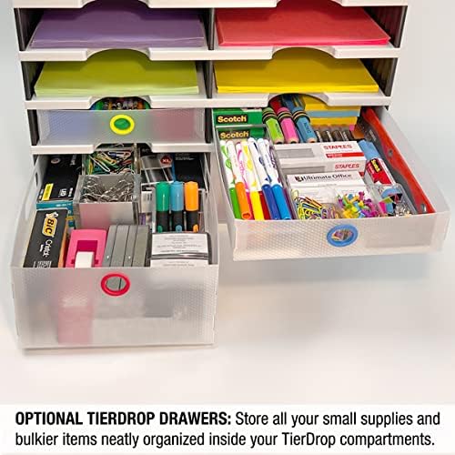 Ultimate Office TierDrop Desktop Organizer Sorter, 6 Compartment, 2-Wide - Image 6