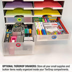 Ultimate Office TierDrop Desktop Organizer Sorter, 4 Compartment, 2-Wide - Image 6