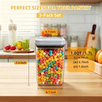 Pop Push Button Airtight Food Storage Containers 3 Pack (1.8Qt) - Image 3