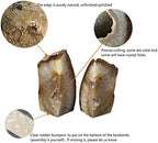 AMOYSTONE Natural Agate Bookends Weighted Book Stopper for Large Hardcovers - Image 4