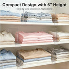 Small Shelf dividers Closet Organizers: 6-inch (Shorter Version) - Image 3