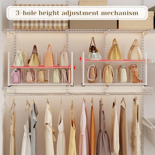 koozuuyk Purse Organizer for Closet,2 Tier Handbag Wire Organizer Rack - Image 2