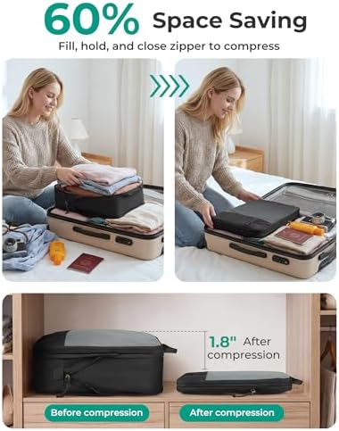 BAGSMART Compression Packing Cubes for Travel Essentials - Image 6