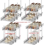 DINDON Pull Out Cabinet Organizer (14" W X 21" D), Cabinet Pull Out Shelves, 2 Tier Pull Out Drawers for Kitchen Cabinets, Wire Basket Slide Out Shelf for Cabinet Organization ​in Kitchen, Pantry - Image 6