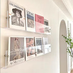 DuvinDD 2 Pack Acrylic Magazine Holder Rack Wall Mount 24 inch by DuvinDD