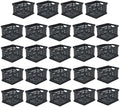 Sterilite Storage Crate Bin File Organizer for Home & Office,Black, 24-Pack by Sterilite