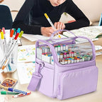 Rexmica Large Marker Organizer Case Storage Bag for 180 Marker Pen, Purple - Image 6