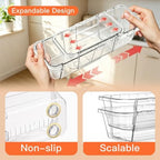 Expandable Drawer Organizer Set, 15 Clear Bins, 2 Sizes - Image 3