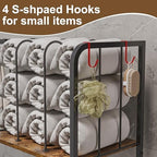 3-Tier Freestanding Cabinet Towel Rack Metal Stand - Image 4