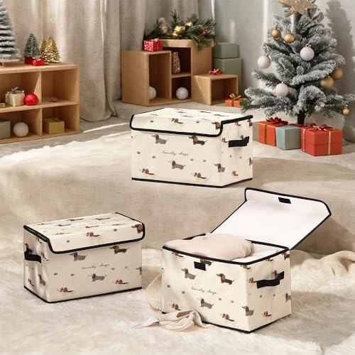 Stackable Clothes Storage Bins with Lids 3 Pack - Image 6