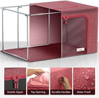 Sorbus Jumbo Clothing Storage Bins with Clear Window (4 Pack, Pink) - Image 2