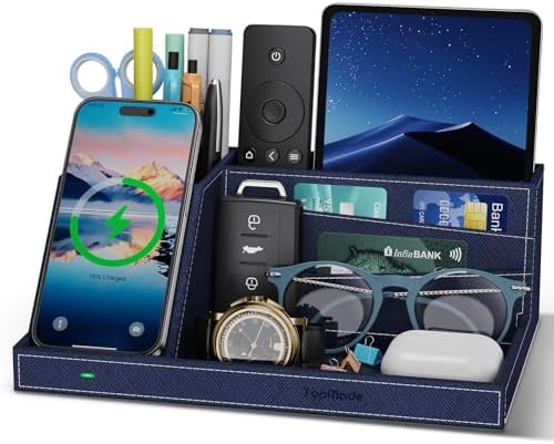 Desk Caddy with Fast Wireless Charger,Pen Holder Charging Station Organizer by TopmadeProduct-Ordernow