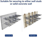 FLEXIMOUNTS 4-Pack 2x6ft 24-inch-by-72-inch Wall Shelf Garage Storage Rack Floating Shelves, Black, Classic Series - Image 6