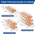 MesRosa Egg Holder for Fridge, Automatic Rolling Egg Organizer -3 Layer - Image 7