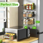 Magnetic Shelf for Fridge, 2 Pack Seasoning Organizer with Strong Magnets for Kitchen Storage Organization, Moveable Magnetic Spice Rack for Refrigerator, Whiteboard, Kitchen Counter, Cabinet - Image 4