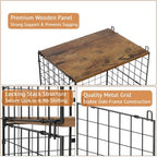 2 Pack Closet Organizers and Storage, Stackable Closet Shelf Organizer Heavy Duty Metal Wire Storage Bins with Adjustable Wood Shelf, Large Capacity Closet Storages for Bedroom Wardrobe Organization - Image 3