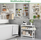 RRX Bathroom Shelf Storage Organizer, Shelf 3-Tier Adjustable Layer, White - Image 6