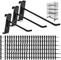 Gridwall Hooks 100 Pcs, 4/6/8 Inch Heavy Duty Display Hooks for Grid Wall Panels, Wire Gridwall Accessories for Retail Display Rack Hanging Storage (4"-40P, 6"-30P, 8"-30P, Black) by Froidesente