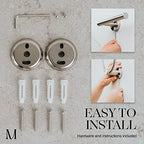 Marmolux ACC Bathroom Hardware Set - 4 Pieces Wall Mount Accessories - Towel Hooks, Hand Towel Holder, Towel Ring, Toilet Paper Holder - Made of SUS 304 Stainless Steel with Brushed Finish - Image 3