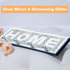 SHYFOY Sparkly Mirrored Key Holder Key Hanger with 4 Clear Crystal Hooks - Image 3