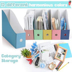 Colarr 48 Pcs Cardboard Magazine File Holder Book Bins, Sweet Color - Image 3