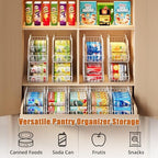 Sonyabecca 4-Pack Stackable Can Rack Organizer for Kitchen Pantry，White - Image 5