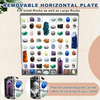 Cinnvoice Rock Display Case 72 Grids,Black Border,Square - Image 5