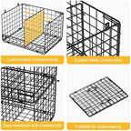 VyGrow 5 Tier Hanging Closet Organizer with Adjustable Dividers, Heavy-Duty Storage Shelves for Clothing, Kitchen, Laundry Room, Extra Large Baskets, 15.7" W x 11.8" D x 51" H, Black - Image 5