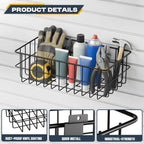 4-Pack Slatwall Baskets Set, Garage Slatwall Accessories, 4 Size - Image 4