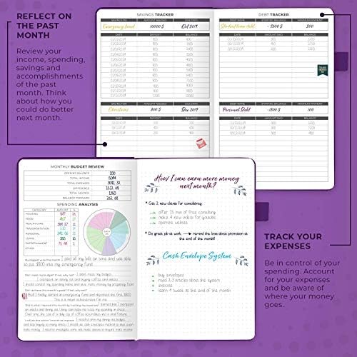 Clever Fox Budget Planner & Cash Envelopes for Budget System Bundle - Monthly Budget Organizer & 12 Money Envelopes - Household Budgeting Book & Envelopes for Women & Men – A5, Purple & Multicolor - Image 4
