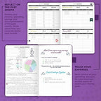 Clever Fox Budget Planner & Cash Envelopes for Budget System Bundle - Monthly Budget Organizer & 12 Money Envelopes - Household Budgeting Book & Envelopes for Women & Men – A5, Purple & Multicolor - Image 4