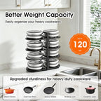 Adjustable Pots & Pans Organizer for Cabinet: 8-Tier Heavy Duty Pan Rack - Image 3