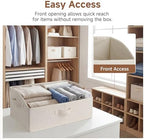 StorageWorks Closet Storage Bins, Beige(Cotton-linen), Large, 3-Pack - Image 3