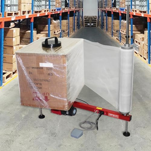 Electric Stretch Film Wrapping Bench,Film Dispenser Wrap Machine,Heavy Duty Film Wrapper Table Pallet Box Shrink for 12-28in Film, 110V - Image 3