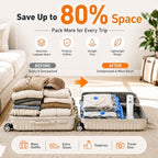 21 Pack Vacuum Bags for Travel with Rechargeable Pump, Save Luggage Space - Image 3