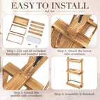 Patelai Wooden Umbrella Stand Rack with Removable Drip Tray for Entryway - Image 6