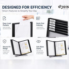 Tarifold Desktop Reference System, 10 Pockets with Easy-Load Design, Black - Image 2