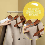 Wooden Hangers - 30 Pack - Clothes Hanger for Daily Used,Heavy Duty Wood Hangers with Precisely Cut Notches,Coat Hanger for Closet, Clothes Hangers for Shirt Suit Dress (Walnut) - Image 3