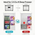 iSPECLE Freezer Organizer Bins - Stackable for 3.5 Cu.ft Freezer, 3 Pack - Image 3